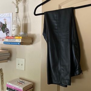 Zara faux leather black leggings
